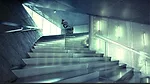 <p>Film Still from <em>REM</em>:</p><p>Free running (a martial arts discipline akin to <em>parkour</em>) in OMA’s Casa da Música</p>