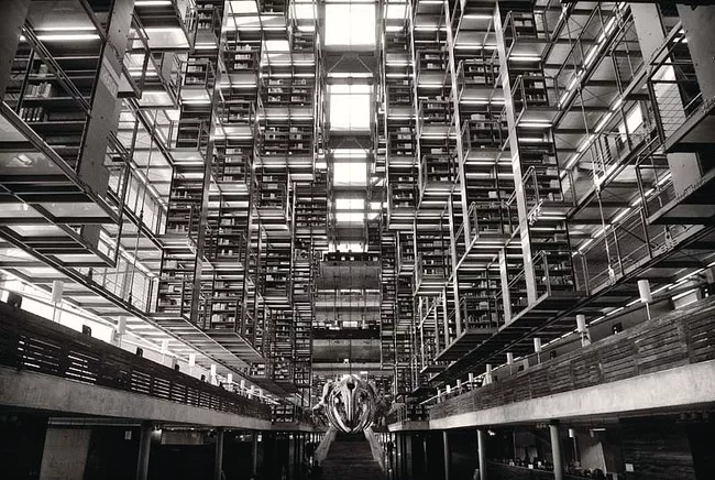 Alberto Kalach, Gustavo Lipkau, Tonatiuh Martínez, TAX. José Vasconcelos Library, 2006. Mexico City.