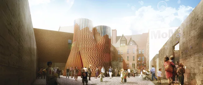 New York firm The Living’s installation for this year’s MoMA/P.S.1 Young Architects Program will incorporate bricks made from mycelium, a root material in fungus that grows into mushrooms.