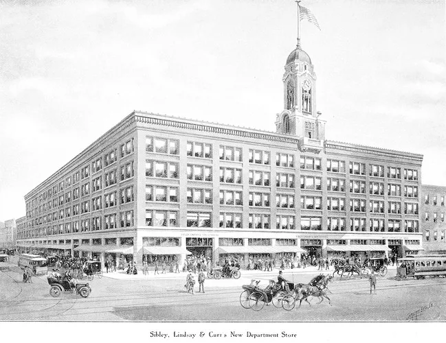 Sibley's, as depicted in a Rochester Chamber of Commerce booklet from 1906.