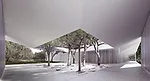 The west courtyard of the Menil Drawing Institute.