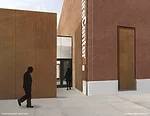A rendering of Andrew Berman's addition to and renovation of SculptureCenter's building, a 1908 former trolley repair shop in New York City.