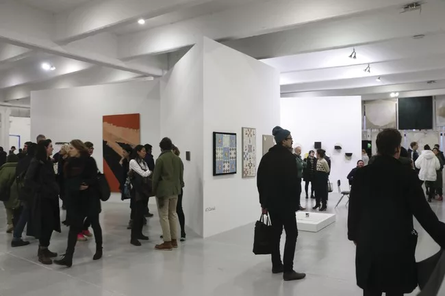 Andrew Feuerstein and Bret Quagliara designed a configuration of temporary exhibition spaces for the Independent Art Fair, which runs March 7-9 in New York City.