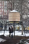The artist Iván Navarro takes an anachronistic piece of New York’s  skyline and turns it into one of his perception-confounding,  selfie-ready installations.