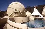 The Watsu Center at Harbin Hot Springs, in Middletown, California, designed by Eugene Tssui.