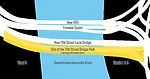 The bridge would be built on the original pillars of a bridge that crosses the Anacostia River.