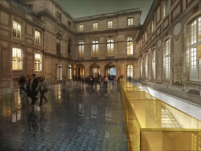 Perrault designed a new entrance pavilion for the Château de Versailles.