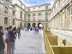 Perrault designed a new entrance pavilion for the Château de Versailles.