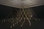 Kengo Kuma's bamboo installation is infused with the scent of Hinoki wood and Tatami mats.