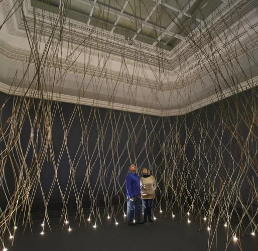 Kengo Kuma's bamboo installation is infused with the scent of Hinoki wood and Tatami mats.