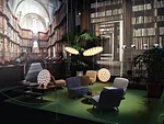 At Salone, moooi showcased its newest products set against large-scale prints by veteran architectural photographer Massimo Listri.
