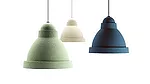 Danny Fang's colorful Salago pendants for moooi, made from a plant-based material and finished with an industrial mold.