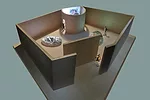A maquette of Ban's installation for <em>Where Architects Live</em>.