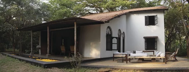 Bijoy Jain lives and works in the Indian countryside at Alibag, about 20 miles from the center of Mumbai.