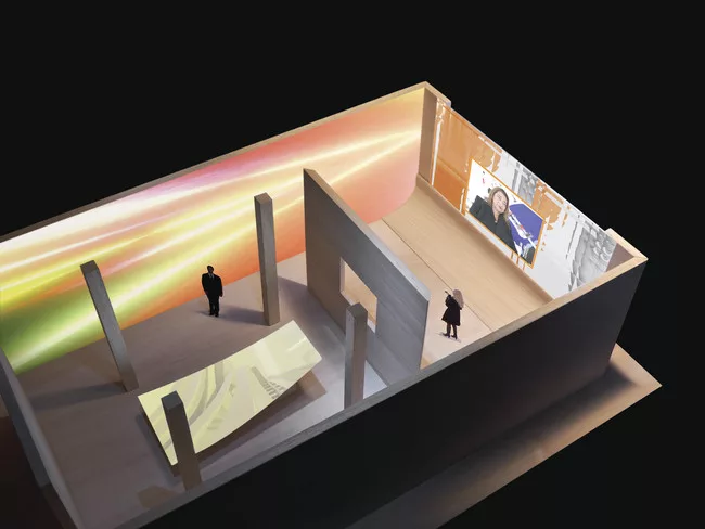 A maquette of Hadid's installation for <em>Where Architects Live</em>.