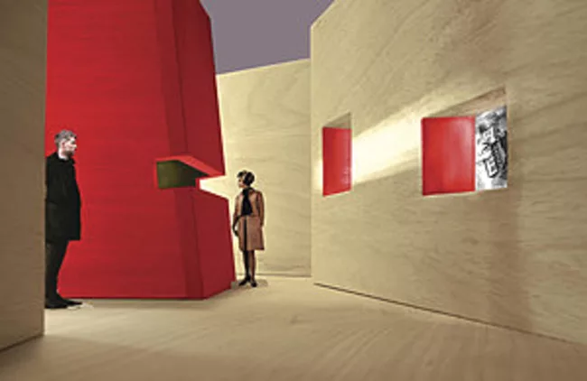 A maquette of Libeskind's installation for <em>Where Architects Live</em>.