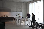 David Chipperfield's studio and home is in the Mitte neighborhood of Berlin, where he decided to settle after the city commissioned him to rebuild the Neues Museum in 1997. In the courtyard, Chipperfi