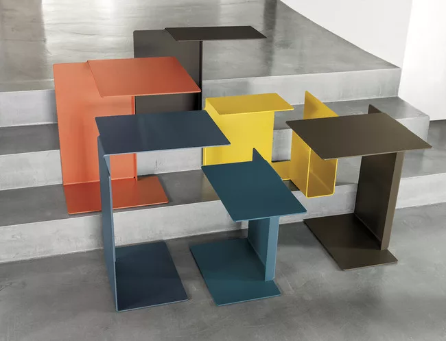 Konstantin Grcic’s 2002 Diana sidetable for ClassiCon in new colors.
