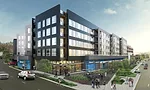 Hickok Cole Architects designed 345 residential units atop a  125,000-square-foot Walmart in the Fort Totten neighborhood of  Washington, D.C.