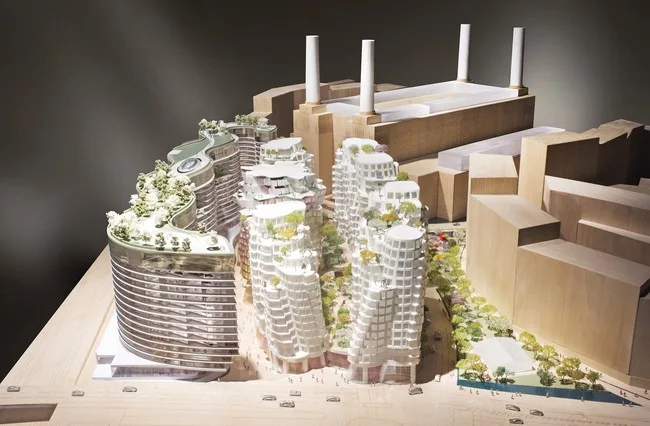 Frank Gehry and Foster + Partners unveiled their designs for residential buildings that will be part of London’s redeveloped Battersea Power Station site.