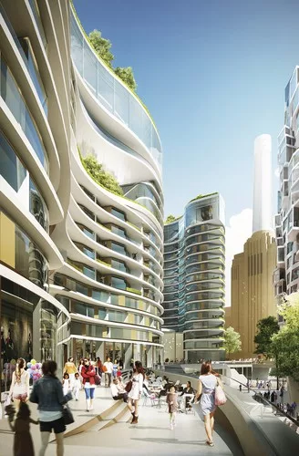 The design inclides a new high street for London, dubbed The Electric Boulevard. This will be the main gateway to the entire 42-acre Battersea development, connecting the Northern Line Extension stati