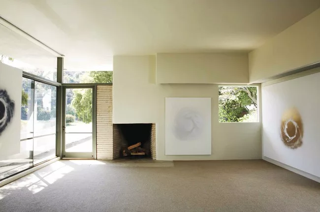 Gordon created 24 new wreath paintings and then displayed them around the house, now owned by the <a href='http://makcenter.org/sites/fitzpatrick-leland-house/' target='_blank'>MAK Center</a>.