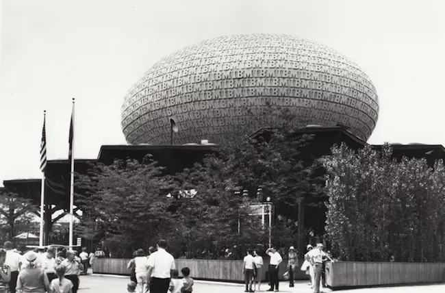 The IBM Pavilion, designed by Charles Eames and Eero Saarinen Associates.