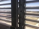 A detail of the Pyrex tube windows.