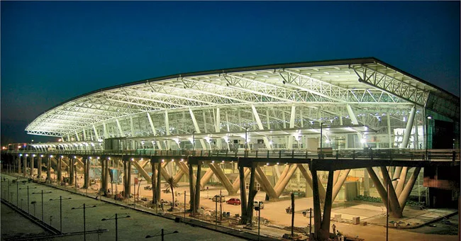 Schwartz's firm designed four airports in India with Gensler and Creative Group. This 1.6 million-square-foot terminal is in Chennai.