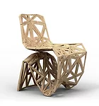 Polygon oak chair