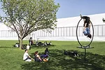 Performers precariously snooze in artist Eva Kotátková's installation <em>The Architecture of Sleep</em> at the Frieze New York art fair last weekend.<br />