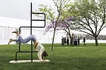 Performers precariously snooze in artist Eva Kotátková's installation <em>The Architecture of Sleep</em> at the Frieze New York art fair last weekend.<br />