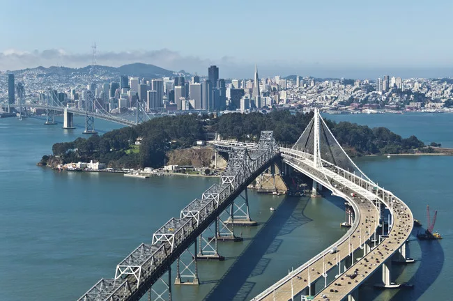 The recently completed retrofit of San Francisco's Bay Bridge, a designated emergency “lifeline” route, includes a new, self-anchored suspension span—the largest bridge of its kind a