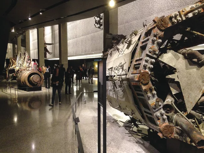 Remnant of the antenna from the North Tower. <br />