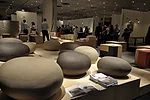 Faux stone stools, made using a clay-based aggregate developed by Atelier Vierkant. Available in North America through Avenue Road.