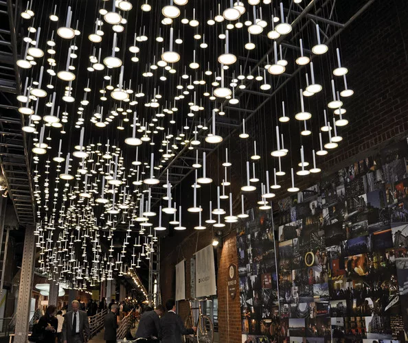 OLED company Blackbody showcased the technology in a stunning light installation at WantedDesign.