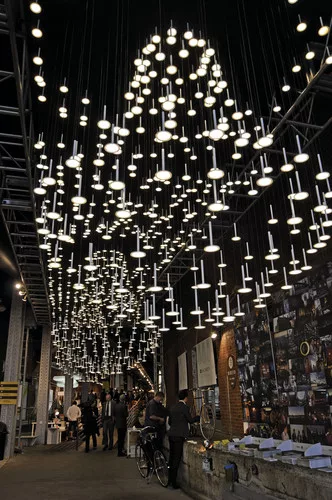 OLED company Blackbody showcased the technology in a stunning light installation at WantedDesign.
