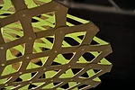 David Trubridge’s bamboo light fixtures are offered in flat-packed, kits of parts that the user assembles.