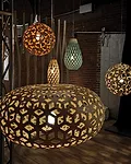 David Trubridge’s bamboo light fixtures are offered in flat-packed, kits of parts that the user assembles.