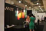Czech company Lasvit shows Paris-based Arik Levy’s Jar RGB fixture.