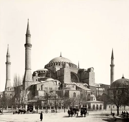 Unknown<br /><em>Hagia Sophia from Southwest</em>, c.1925<br />Gelatin silver print mounted on gray board<br />Distributor, Rudolf Lesch Fine Arts, Inc.<br />Carnegie Corporation of New York<br />Carn
