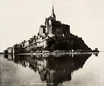 Unknown <br /><em>Abbey from Northeast</em>, Mont-St.-Michel, c. 1925<br />Gelatin silver print mounted on gray board<br />Distributor, Rudolf Lesch Fine Arts, Inc.<br />Carnegie Corporation of New Yo
