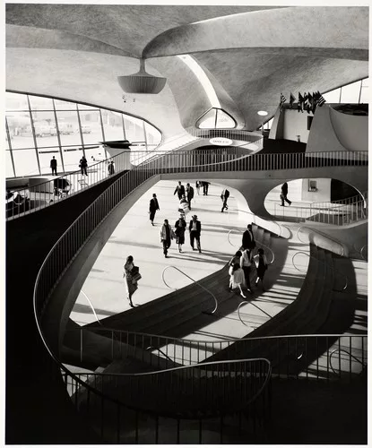 Ezra Stoller <br /><em>TWA Terminal Interior</em>, 1962 <br />gelatin silver print <br />Purchase: gift of the Drue Heinz Trust, 2012.12.7 <br /><div id='_mcePaste'>