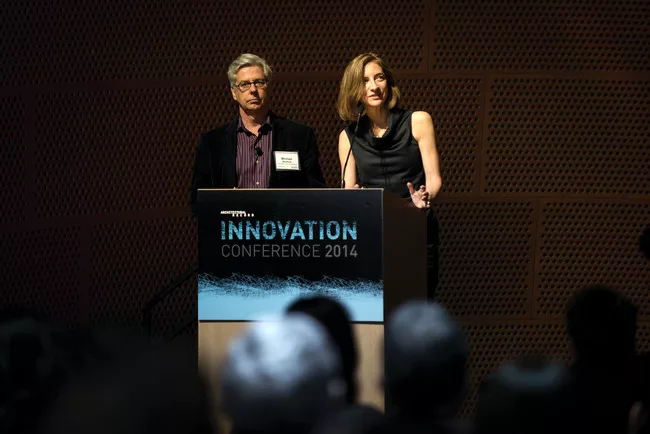 Michael Manfredi and Marion Weiss discussed their scheme for a building on the Cornell Tech Roosevelt Island campus.
