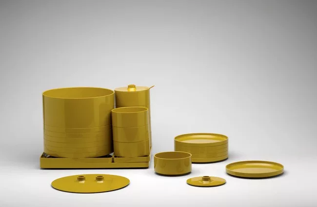 Massimo and Lella Vignelli, <em>Stacking Dinnerware, </em>1964.<div id='_mcePaste'>﻿﻿