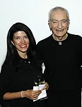 Vignelli Associates Vice President Beatriz Cifuentes and Massimo Vignelli at the Richard Meier & Partners 50th Anniversary Party in October 2013.