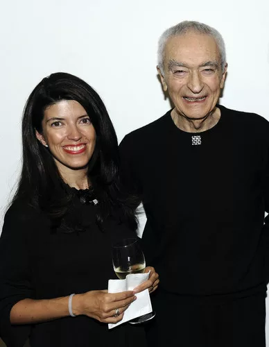 Vignelli Associates Vice President Beatriz Cifuentes and Massimo Vignelli at the Richard Meier & Partners 50th Anniversary Party in October 2013.