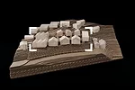 A model of the Blackbirds development, designed by Barbara Bestor, in Echo Park, Los Angeles.