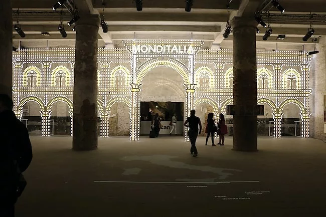 The entry to <em>Monditalia</em> in Venice's Arsenale.
