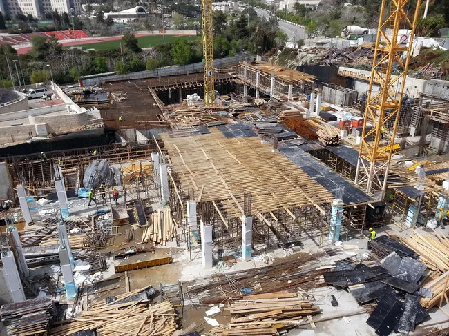 The campus under construction in March 2014.